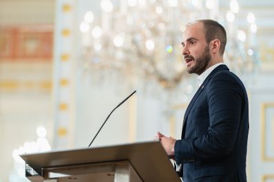 Am 07. Dezember 2022 nahm Staatssekret&auml;r Florian Tursky (im Bild) am Doorstep vor dem Ministerrat teil.