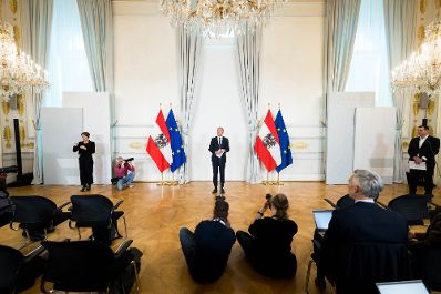 Am 10. Mai 2023 nahm Bundesminister Gerhard Karner am Doorstep vor dem Ministerrat teil.