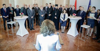 Am 10. September 2019 empfing Bundeskanzlerin Brigitte Bierlein gemeinsam mit Bundesminister Alexander Schallenberg die Religionsgesellschaften im Bundeskanzleramt.