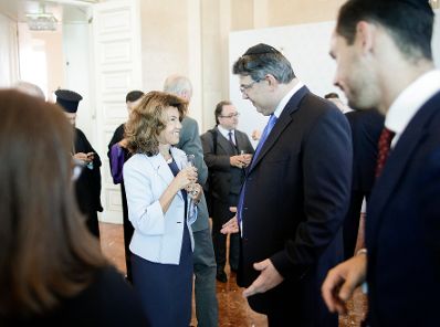 Am 10. September 2019 empfing Bundeskanzlerin Brigitte Bierlein (l.) gemeinsam mit Bundesminister Alexander Schallenberg die Religionsgesellschaften im Bundeskanzleramt.