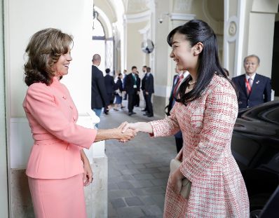 Am 18. September 2019 empfing Bundeskanzlerin Brigitte Bierlein (l.) die japanische Prinzessin Kako (r.) zu einem Gespr&auml;ch.