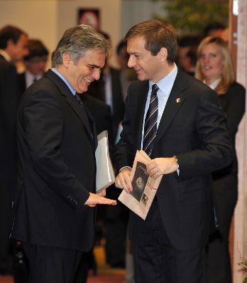 Freitag, den 11. Dezember 2009 endete in Br&uuml;ssel, Belgien die 2-t&auml;gige Tagung des Europ&auml;ischen Rates der EU-Staats- und Regierungschefs unter schwedischem Vorsitz. Im Bild &Ouml;sterreichs Bundeskanzler Werner Faymann (L) mit Ungarns Premierminister Gordon Bajnai (R).