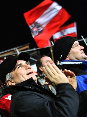 Am 25. J&auml;nner 2011 besuchte Bundeskanzler Werner Faymann den Ski-Weltcup-Nachtslalom der Herren in Schladming.