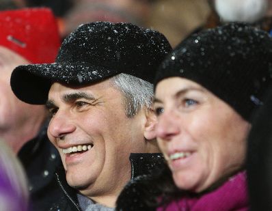 Am 25. J&auml;nner 2011 besuchte Bundeskanzler Werner Faymann gemeinsam mit Ehefrau Martina den Ski-Weltcup-Nachtslalom der Herren in Schladming.