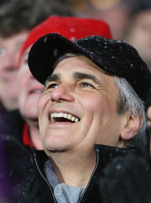 Am 25. J&auml;nner 2011 besuchte Bundeskanzler Werner Faymann den Ski-Weltcup-Nachtslalom der Herren in Schladming.