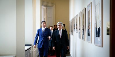 Am 24. November 2014 empfing Bundeskanzler Werner Faymann (r.) den italienische Ministerpr&auml;sident Matteo Renzi (l.) zu einem Arbeitsgespr&auml;ch im Bundeskanzleramt.