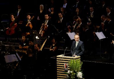 Am 28. Juli 2016 fand in der Felsenreitschule der Festakt anl&auml;sslich der Er&ouml;ffnung der 96. Salzburger Festspiele statt. Im Bild Kunst- und Kulturminister Thomas Drozda bei der Er&ouml;ffnungsrede.
