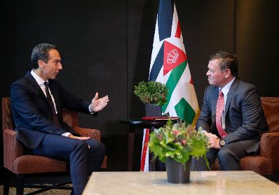 Am 19. September 2016 nahm Bundeskanzler Christian Kern (l.) am Gipfeltreffen der Vereinten Nationen zu Flucht und Migration in New York teil. Im Bild mit den jordanischen K&ouml;nig Abdullah II Ibn Al-Hussein (r.).