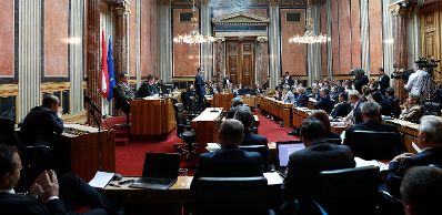Am 6. Oktober 2016 sprach Bundeskanzler Christian Kern (im Bild) bei der Aktuellen Stunde im Bundesrat im Parlament.