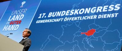 Am 11. Oktober 2016 nahm Bundeskanzler Christian Kern an der feierlichen Er&ouml;ffnung des 17. Bundeskongresses der Gewerkschaft &Ouml;ffentlicher Dienst im Wiener Austria Center teil.