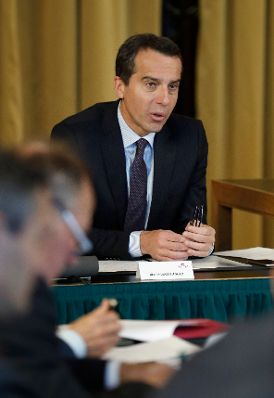 Am 19. Oktober 2016 sprach Bundeskanzler Christian Kern (im Bild) beim EU-Hauptausschuss im Parlament.