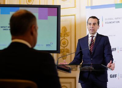 Am 23. November 2016 fand die Unterzeichnung einer &quot;Joint Declaration&quot; zwischen &Ouml;sterreich und der UNIDO statt. Im Bild Bundeskanzler Christian Kern.