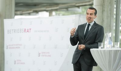 Am 26. Juni 2017 besuchte Bundeskanzler Christian Kern (im Bild) die Firma Wiener Netze.