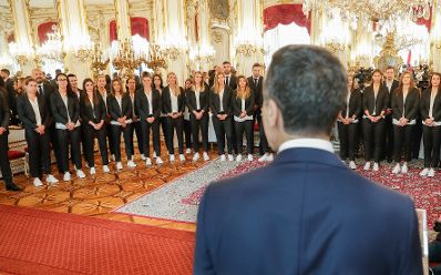 Am 11. Juli 2017 fand in der Pr&auml;sidentschaftskanzlei die Verabschiedung des &Ouml;FB-Frauen-Nationalteams zur Fu&szlig;ball-Europameisterschaft 2017 statt.