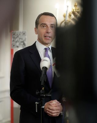 Am 14. Juli 2017 gab Bundeskanzler Christian Kern (im Bild) ein Pressestatement nach der Regierungssitzung.