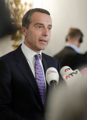 Am 14. Juli 2017 gab Bundeskanzler Christian Kern (im Bild) ein Pressestatement nach der Regierungssitzung.