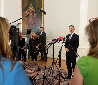 Am 14. Juli 2017 gab Bundeskanzler Christian Kern (im Bild) ein Pressestatement nach der Regierungssitzung.