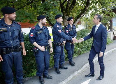 Am 28. August 2017 nahm Bundeskanzler Christian Kern (r.) am. Europ&auml;ischen Forum Alpbach teil.