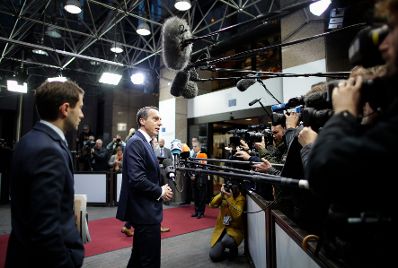 Am 20. Oktober 2017 endete in Br&uuml;ssel der zweit&auml;gige Europ&auml;ische Rat der Staats- und Regierungschefs. Im Bild Bundeskanzler Christian Kern beim Pressestatement.