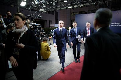 Am 20. Oktober 2017 endete in Br&uuml;ssel der zweit&auml;gige Europ&auml;ische Rat der Staats- und Regierungschefs. Im Bild Bundeskanzler Christian Kern beim Pressestatement.