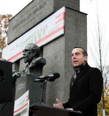 Am 13. November 2017 fand der Gedenktag zur Gr&uuml;ndung der Republik statt. Im Bild Bundeskanzler Christian Kern.