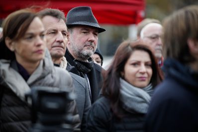 Am 13. November 2017 fand der Gedenktag zur Gr&uuml;ndung der Republik statt. Im Bild Kanzleramtsminister Thomas Drozda (m.) mit Staatssekret&auml;rin Muna Duzdar (r.) und Bildungsministerin Sonja Hammerschmid (l.).