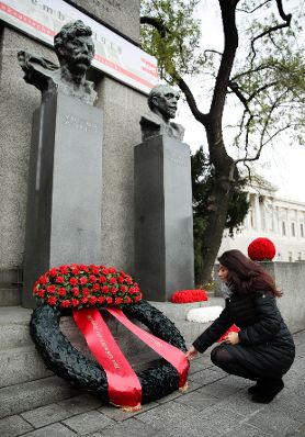 Am 13. November 2017 fand der Gedenktag zur Gr&uuml;ndung der Republik statt. Im Bild Staatssekret&auml;rin Muna Duzdar.