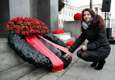 Am 13. November 2017 fand der Gedenktag zur Gr&uuml;ndung der Republik statt. Im Bild Staatssekret&auml;rin Muna Duzdar.
