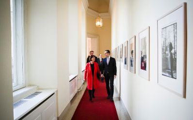 Am 27. November 2017 empfing Bundeskanzler Christian Kern (r.) die Bundespr&auml;sidentin der Schweizer Eidgenossenschaft Doris Leuthard (l.) zu einem Arbeitsgespr&auml;ch.