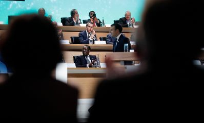 Am 12. Dezember 2017 fand ein Klimagipfel in Paris statt. Im Bild Bundeskanzler Christian Kern (m.).