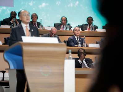 Am 12. Dezember 2017 fand ein Klimagipfel in Paris statt. Im Bild Bundeskanzler Christian Kern (m.r.).