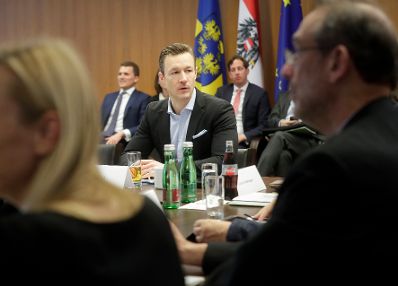 Am 10. J&auml;nner 2019 begann in Mauerbach die zweit&auml;gige Klausurtagung der Bundesregierung. Im Bild Bundesminister Gernot Bl&uuml;mel.