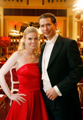 Am 28. Februar 2019 besuchte Bundeskanzler Sebastian Kurz (r.) den Wiener Opernball. Im Bild mit Susanne Thier (l.).
