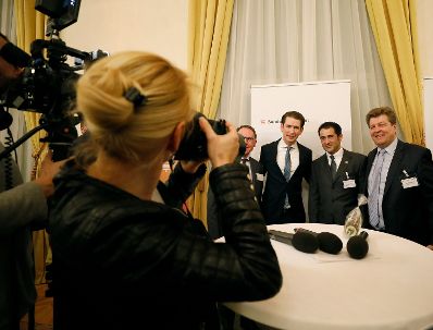 Am 11. M&auml;rz 2019 fand ein Empfang f&uuml;r &ouml;sterreichische Leitbetriebe im Bundeskanzleramt statt. Im Bild Bundeskanzler Sebastian Kurz (m.l.).