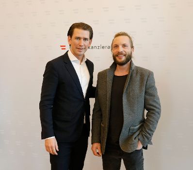 Am 13. M&auml;rz 2019 empfing Bundeskanzler Sebastian Kurz (l.) den Inhaber der Zuckerlwerkstatt Christian Mayer (r.) im Bundeskanzleramt.