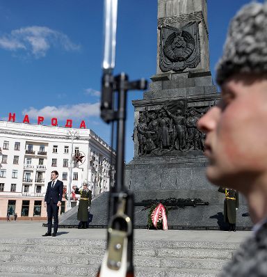 Am 28. M&auml;rz 2019 fand die Arbeitsreise von Bundeskanzler Sebastian Kurz (l.) in Minsk statt.