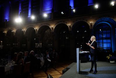 Am 13. Mai 2019 nahm Bundeskanzler Sebastian Kurz mit Vizekanzler Heinz-Christian Strache, Bundesministerin Juliane Bogner-Strau&szlig; (im Bild) und Bundesministerin Margarete Schramb&ouml;ck an der Verleihung des &bdquo;FM Incomingpreis 2019&ldquo; an Landeshauptfrau Johanna Mikl-Leitner teil.