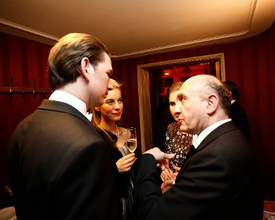 Am 8. Februar 2018 besuchte Bundeskanzler Sebastian Kurz (l.) den Wiener Opernball.