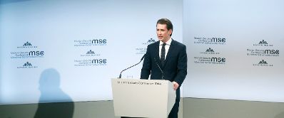 Am 17. Februar 2018 besuchte Bundeskanzler Sebastian Kurz (im Bild) die M&uuml;nchner Sicherheitskonferenz.