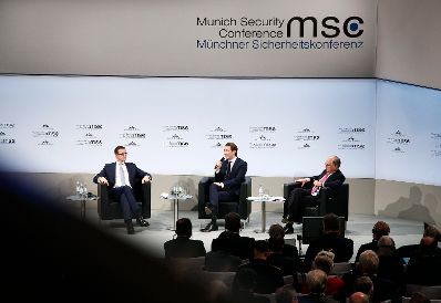 Am 17. Februar 2018 besuchte Bundeskanzler Sebastian Kurz (im Bild) die M&uuml;nchner Sicherheitskonferenz.