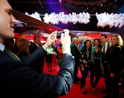 Am 15. Mai 2018 nahm Bundeskanzler Sebastian Kurz am Festakt &quot;60 Jahre Austrian Airlines&quot; teil.