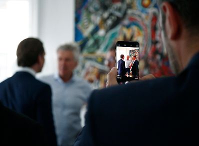 Am 23. Mai 2018 nahm Bundeskanzler Sebastian Kurz (l.) am Gespr&auml;ch beim "Kleine Zeitung Salon" mit Chefredakteur Hubert Patterer teil.