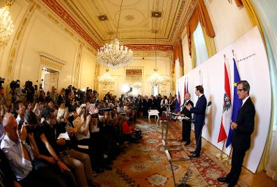 Am 5. Juni 2018 empfing Bundeskanzler Sebastian Kurz den russischen Pr&auml;sidenten Wladimir Putin zu einem Arbeitsgespr&auml;ch.