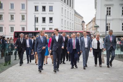 Am 20. Juni 2018 reiste Bundeskanzler Sebastian Kurz zum Ministerrat nach Linz.