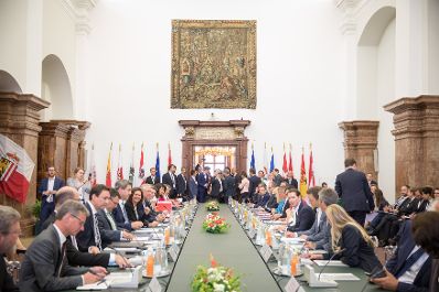 Am 20. Juni 2018 reiste Bundeskanzler Sebastian Kurz zum Ministerrat nach Linz.