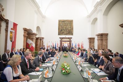 Am 20. Juni 2018 reiste Bundeskanzler Sebastian Kurz zum Ministerrat nach Linz.