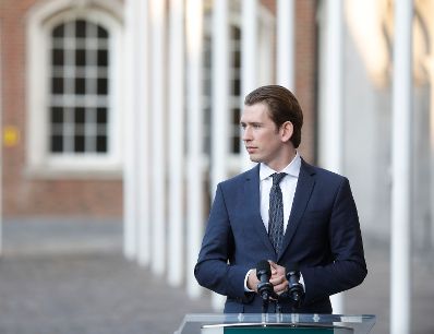 Am 8. Juli 2018 reiste Bundeskanzler Sebastian Kurz zu einem Arbeitsgespr&auml;ch nach Irland. Im Bild bei den Pressestatements.
