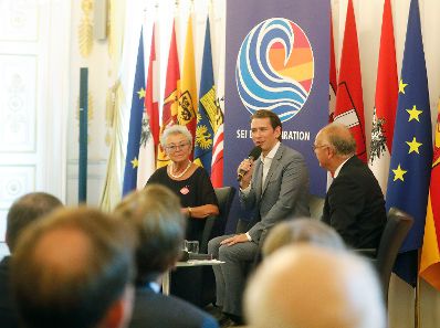 Am 20. August 2018 empfing Bundeskanzler Sebastian Kurz (m.) den Rotary Club &Ouml;sterreich im Bundeskanzleramt.