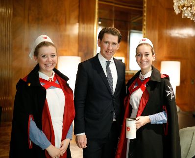 Am 28. November 2018 empfing Bundeskanzler Sebastian Kurz (m.) Vertreterinnen des MALTESER Hospitaldienstes im Bundeskanzleramt.