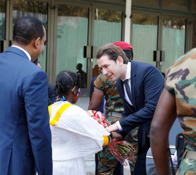 Am 6. Dezember 2018 reiste Bundeskanzler Sebastian Kurz (r.) nach Addis Abeba. Im Bild beim Treffen mit dem Premierminister Abiy Ahmed.